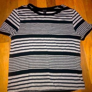 Forever 21, black and grey striped tee shirt